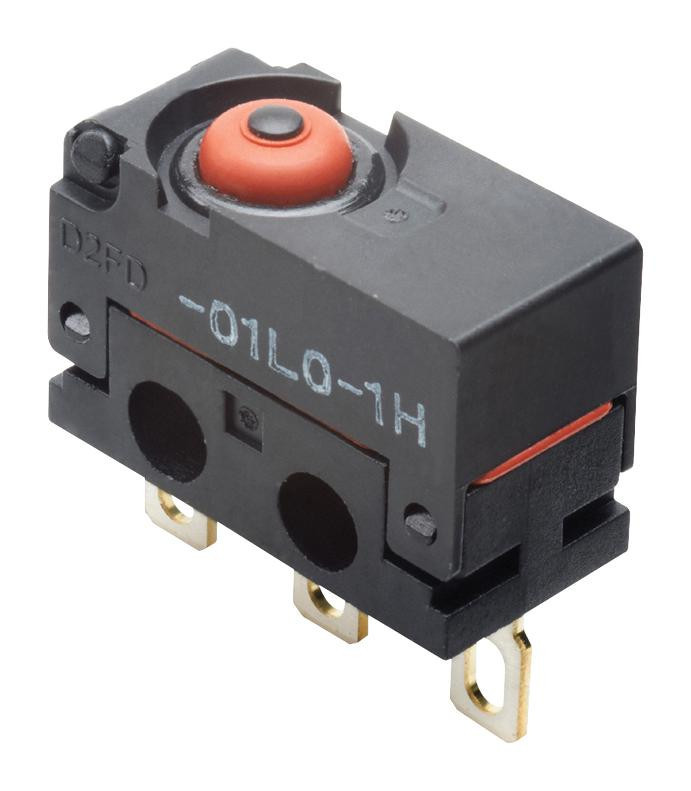 Omron/partner Stock D2Fd-01L0-1H Microswitch, Spdt, 0.1A, 125V/30V, 2N