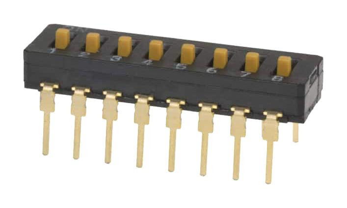 Omron/partner Stock A6D-8103 Dip Switch, Spst, 0.025A, 24Vdc