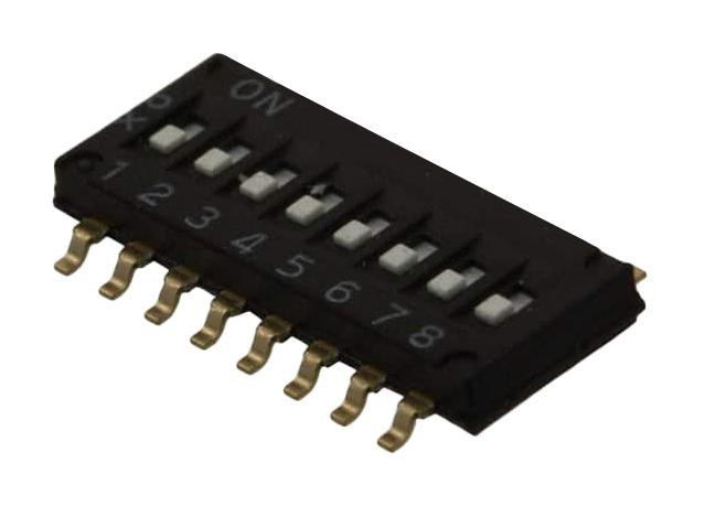 Omron/partner Stock A6H-8102-Pm Dip Switch, Spst, 0.025A, 24Vdc