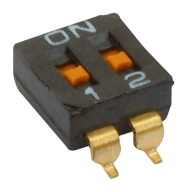 Omron/partner Stock A6S-2102-H Dip Switch, Spst, 0.025A, 24Vdc