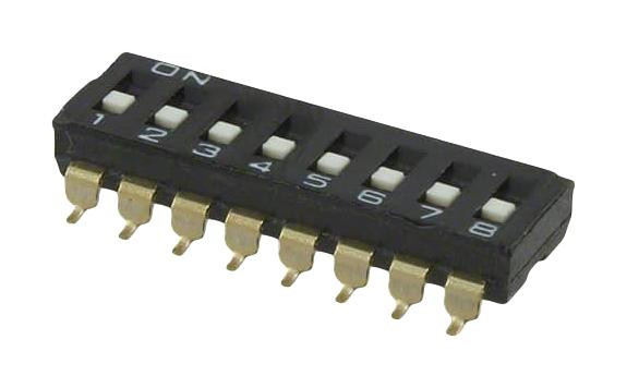 Omron/partner Stock A6S-8101-H Dip Switch, Spst, 0.025A, 24Vdc