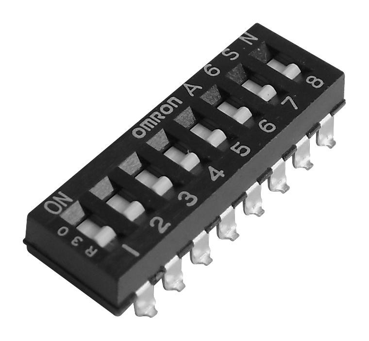 Omron/partner Stock A6Sn-1101 Dip Switch, Spst, 0.025A, 25Vdc