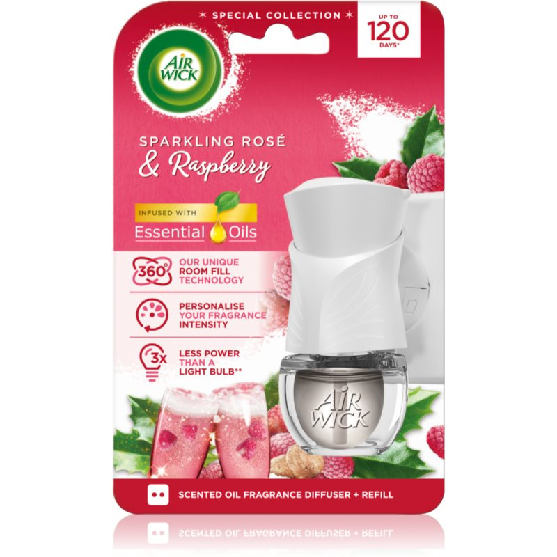 Air Wick Electric Sparkling Rose & Raspberry electric air freshener with refill 19 ml