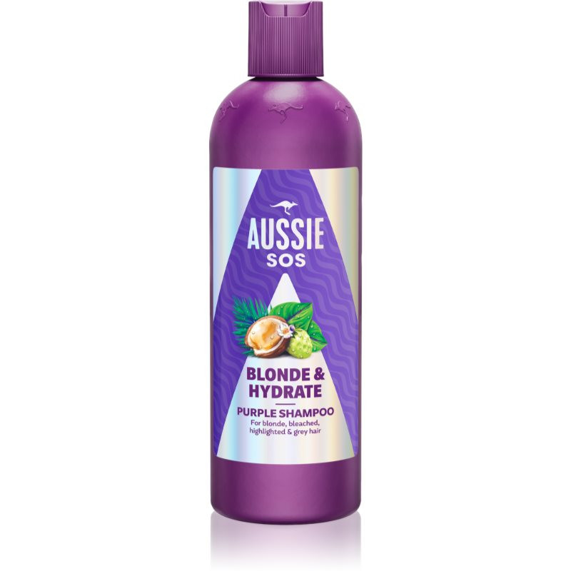 Aussie SOS Blonde Hydrate purple toning shampoo for blonde hair 300 ml