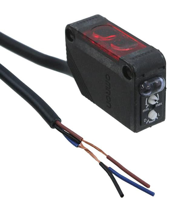 Omron/partner Stock E3Zd81 Photoelectric Sensor, Prewired/100mm/24V