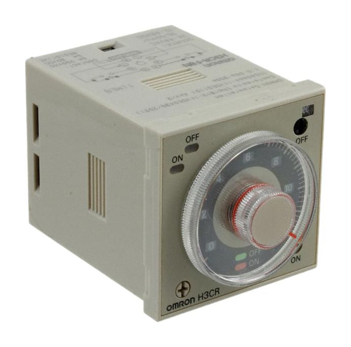 Omron/partner Stock H3Crf8Nac2448Dc1248 Timer, Dpdt, Flckr On Start, 0.05S-300H