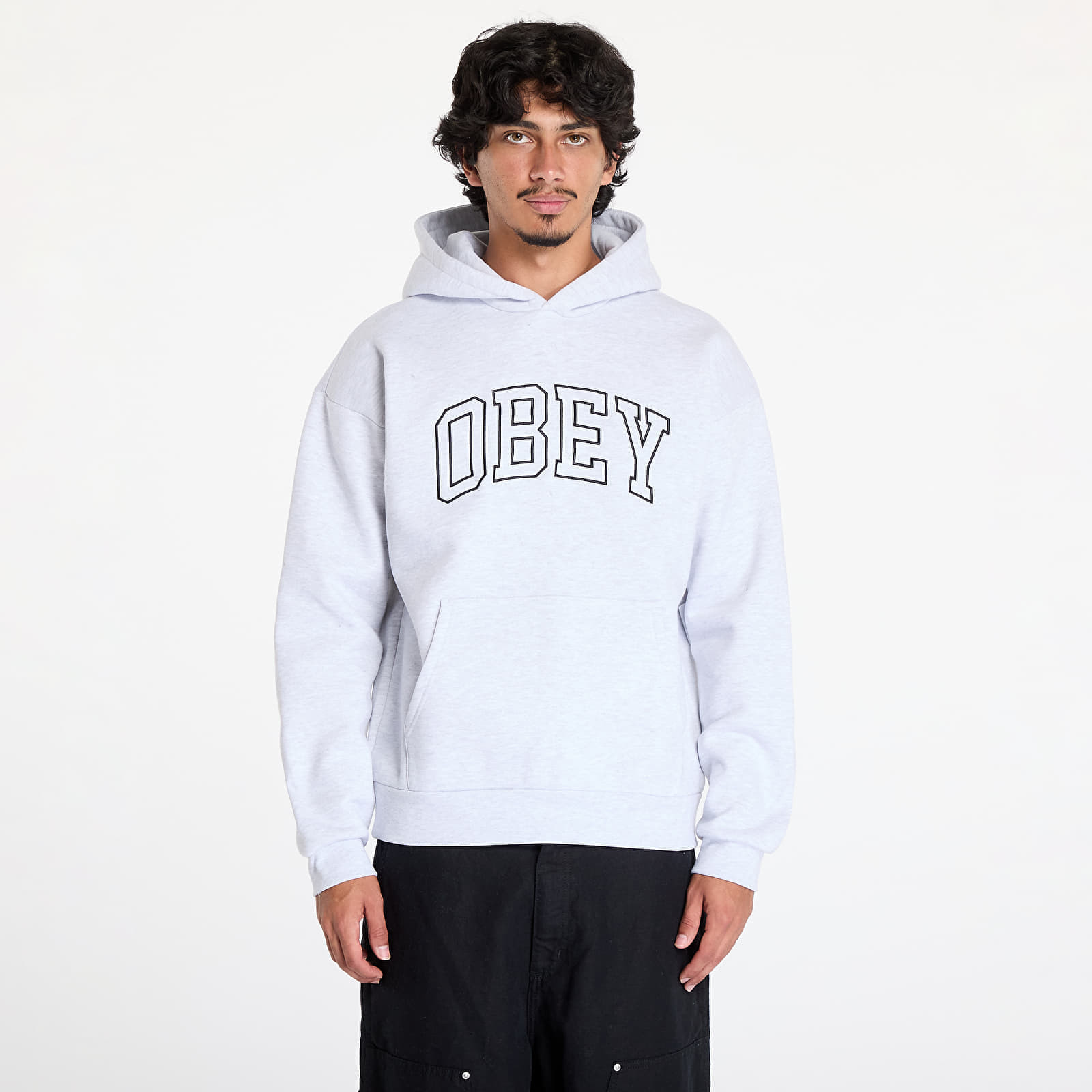 Sweatshirt OBEY Collegiate Extra Heavy Hoodie II Ash Grey XL