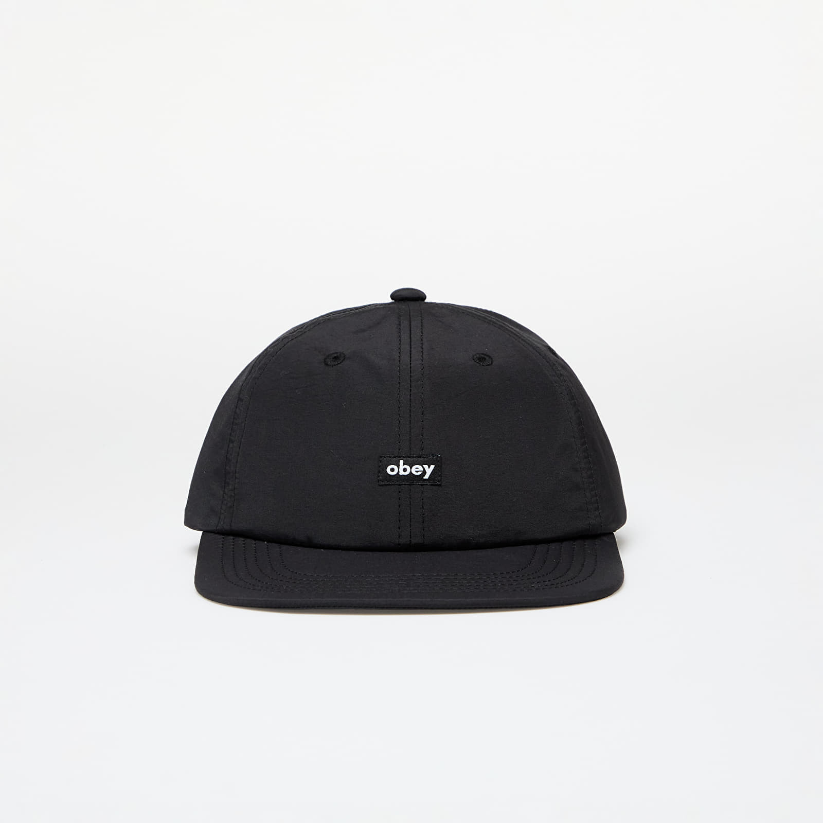 Cap OBEY Lowercase Nylon 6 Panel Strapback Black Universal