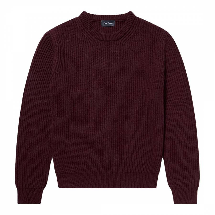 Burgundy Cliveden Cashmere Blend Jumper