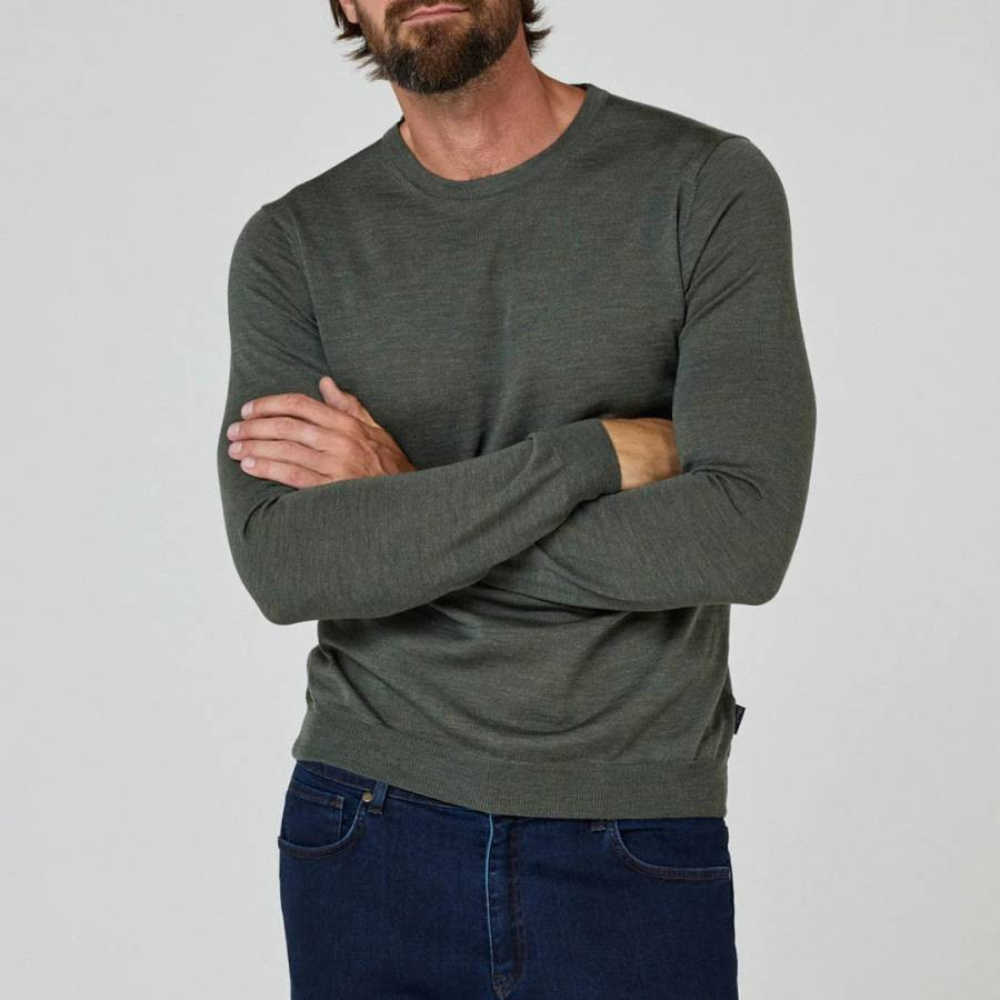 Khaki Camber Merino Wool Jumper