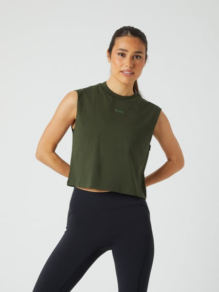 Björn Borg Borg Cropped Tank Green, L