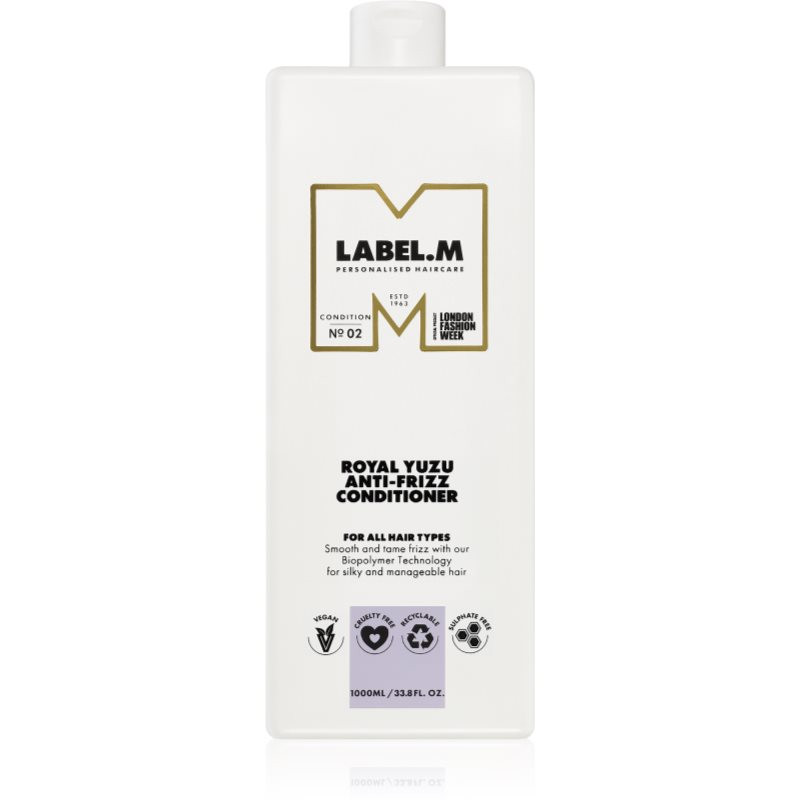 label.m Royal Yuzu conditioner for unruly and frizzy hair 1000 ml