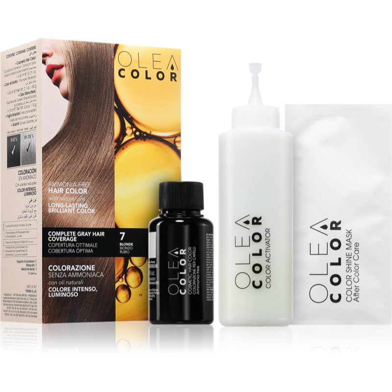 Oleacolor permanent hair dye shade 7 Blonde 1 pc