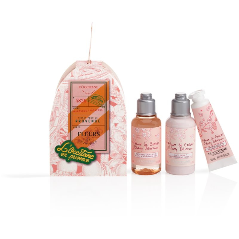 L’Occitane Cherry Blossom Holiday Ornament gift set (for the body)
