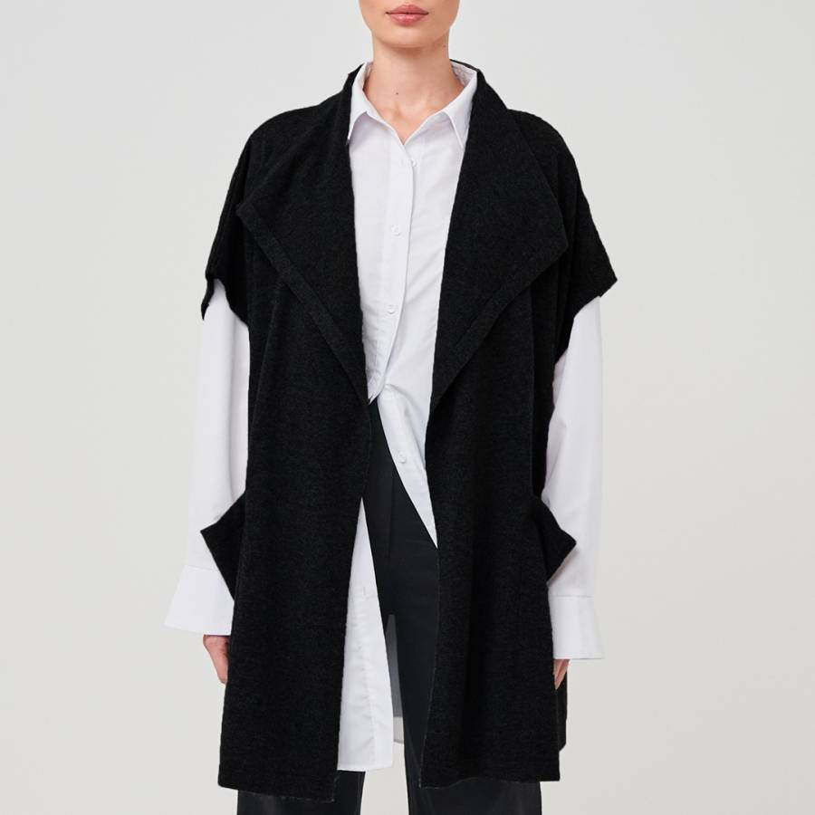 Luxe Avery Poncho Black