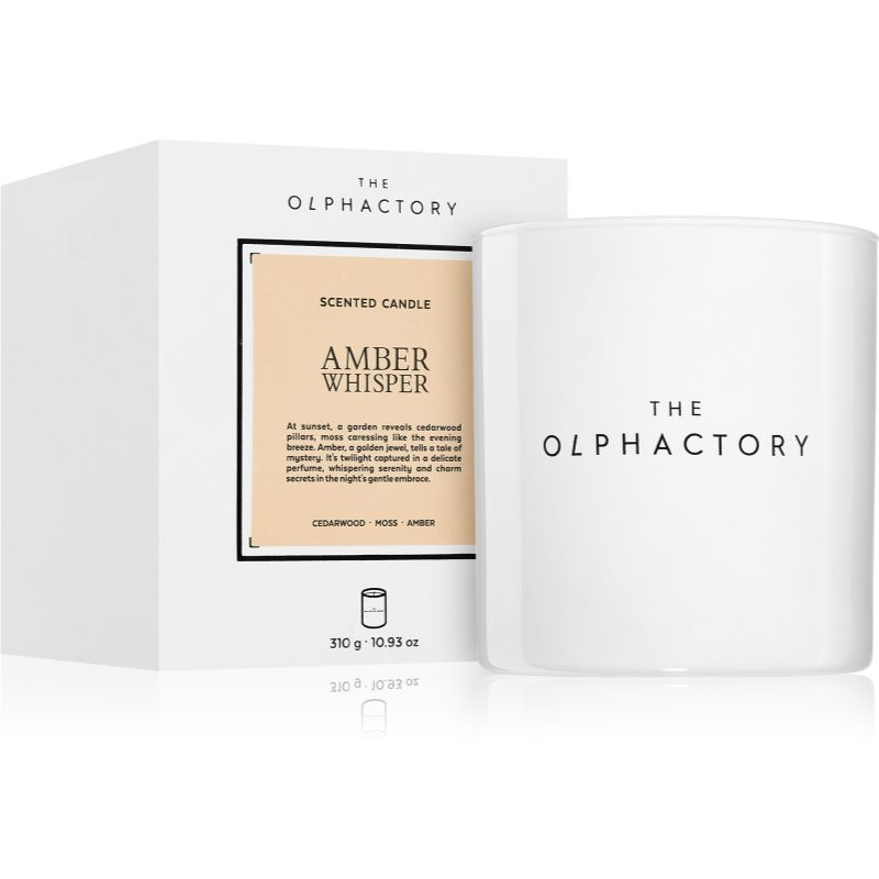 Ambientair The Olphactory White Insignia Amber Whisper scented candle 310 g