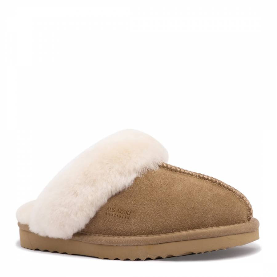 Unisex Tan Sydney Sheepskin Slippers