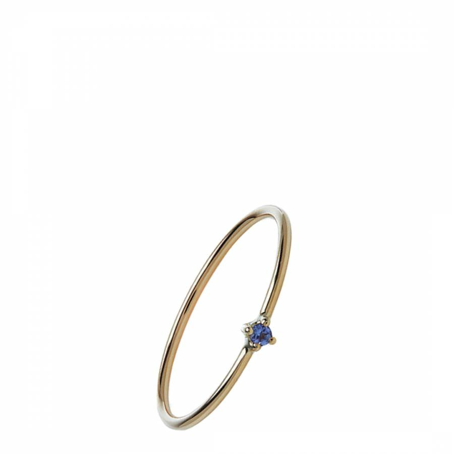 Gold Tanzanite Bamboo Ring