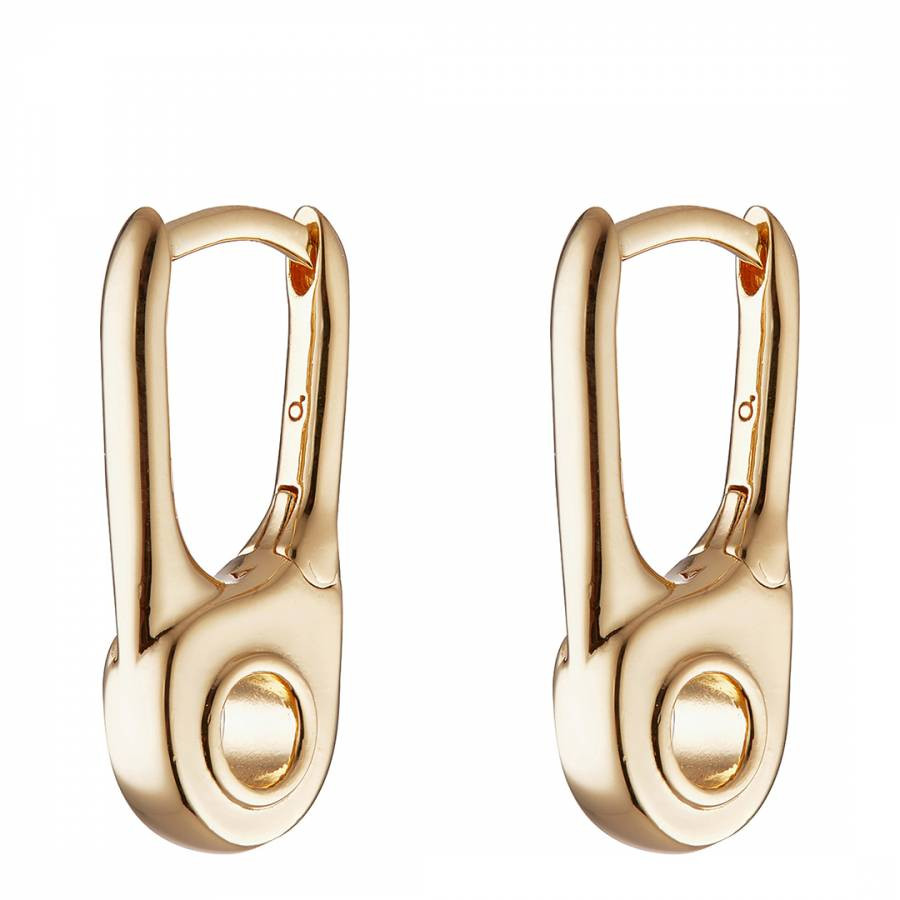 Gold Carabiner Earrings