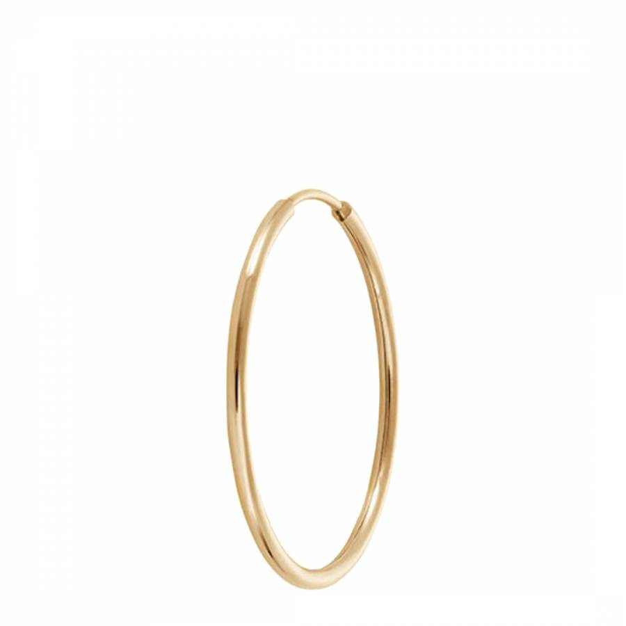 Gold 18mm Solid Gold Endless Single Hoop