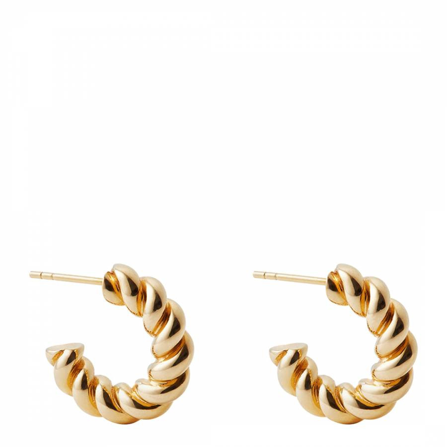 Gold Mini Chunky Twist Hoops