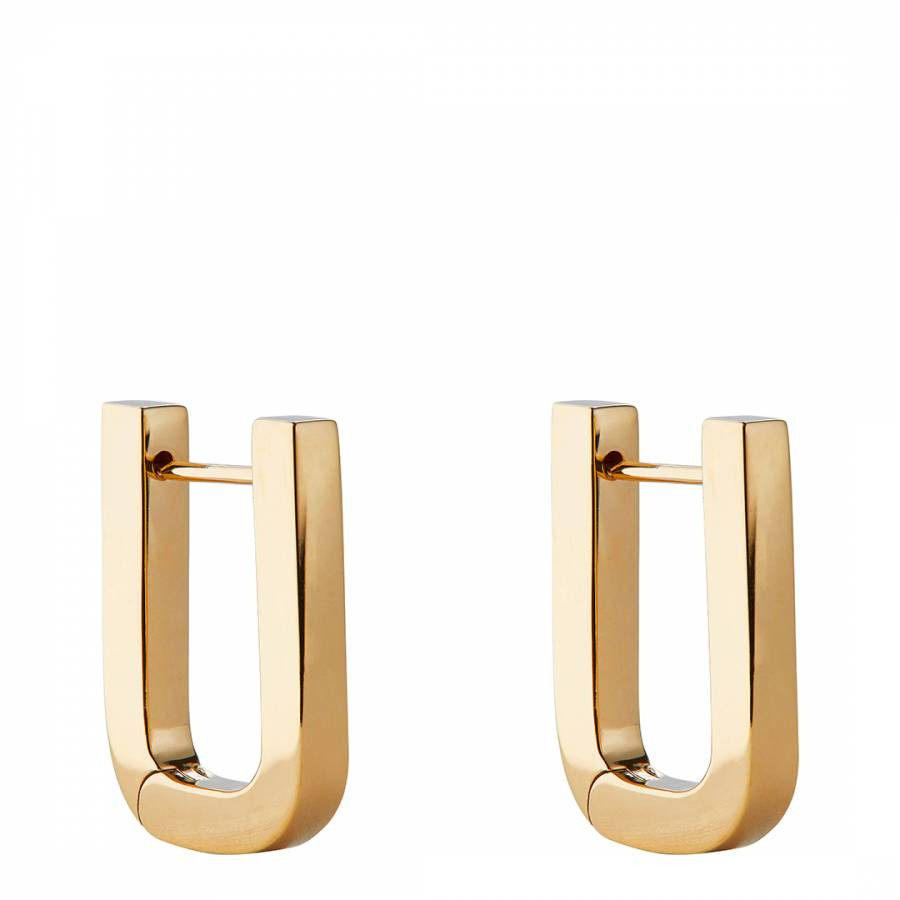 Gold Chunky Square Hoops