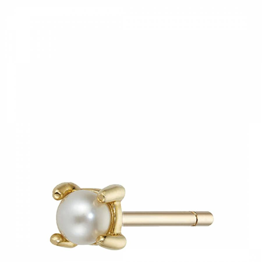 Gold Pearl Single Stud