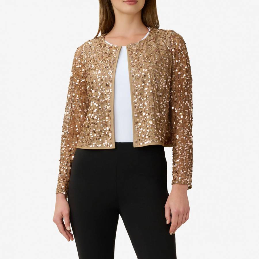 Gold Sequin Mesh Jacket