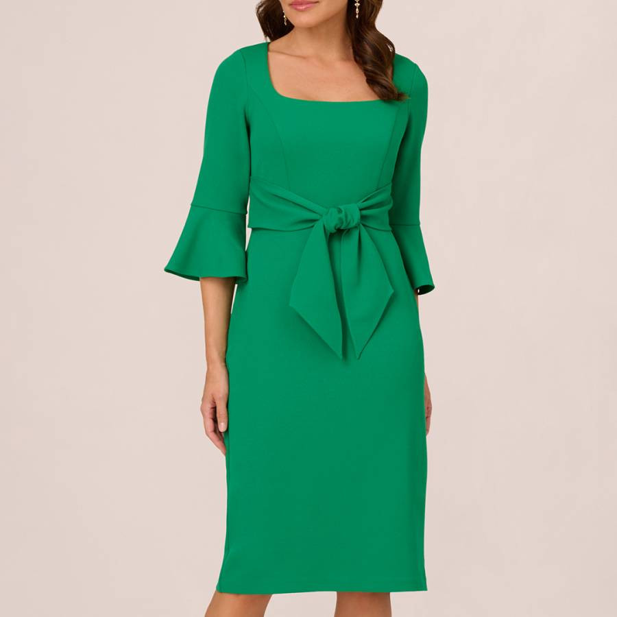 Green Tie Front Dress