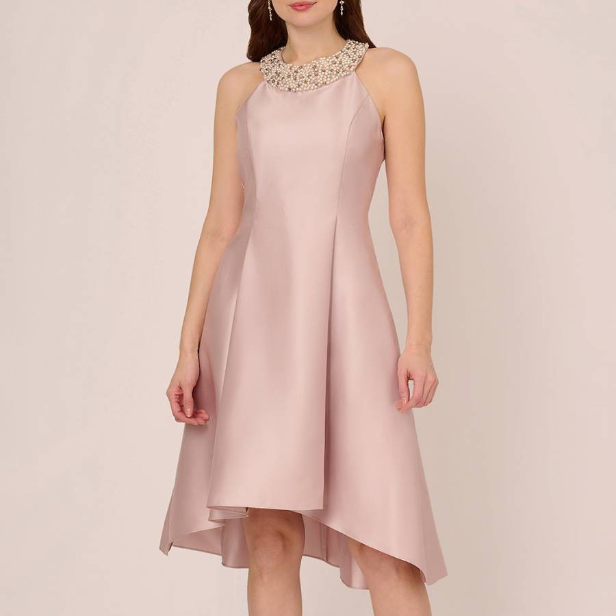 Light Pink Mikado Halter Dress