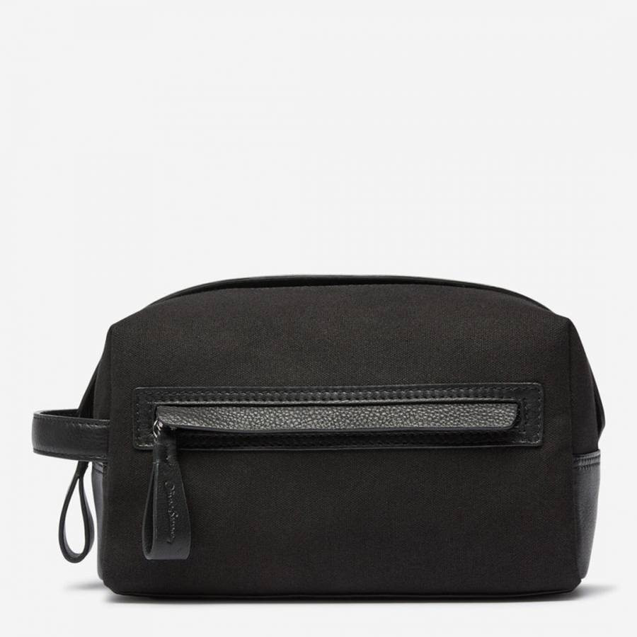 Black Hartwell Leather Blend Washbag