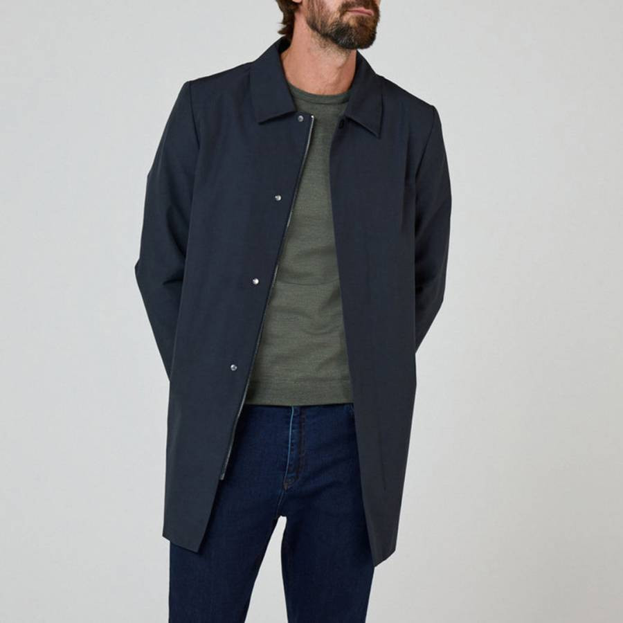 Navy Huntingfield Cotton Blend Jacket