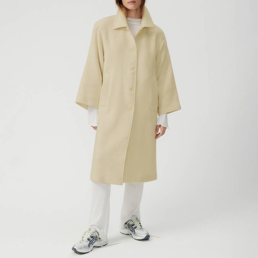 Beige Bydrock Wool Blend Coat