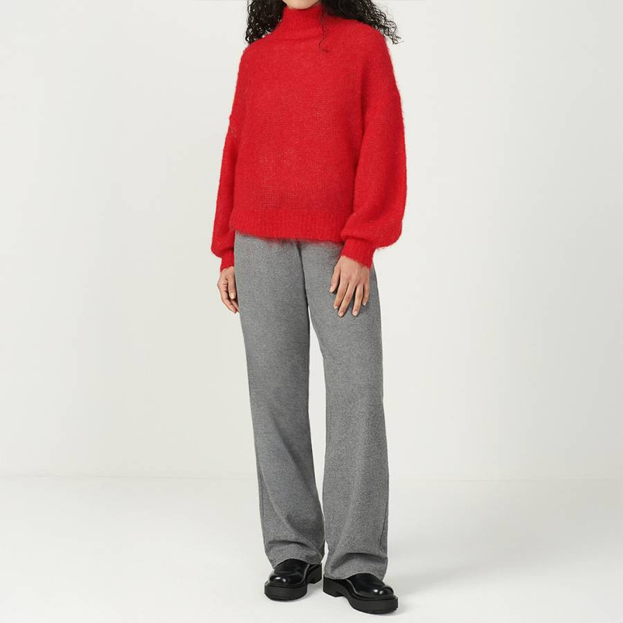 Ruby Wool Blend Mock Neck Jumper