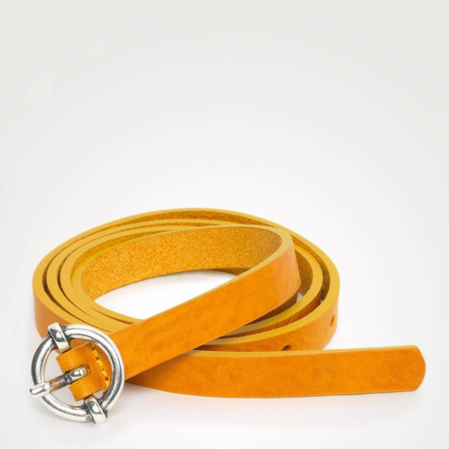 Yellow Leather Belt