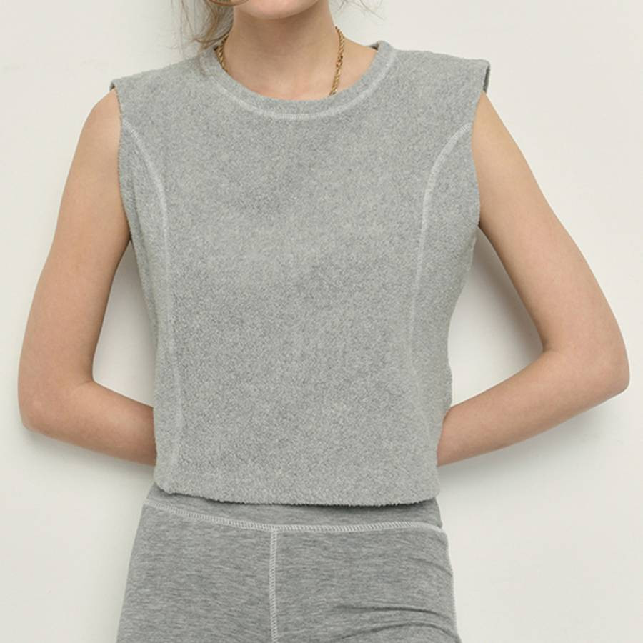 Grey Marl Crew Neck Vest