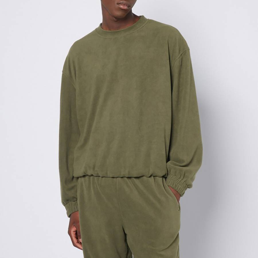 Khaki Crew Neck Top