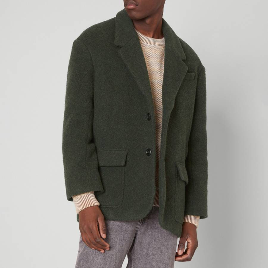 Forest Green Short Blazer Coat