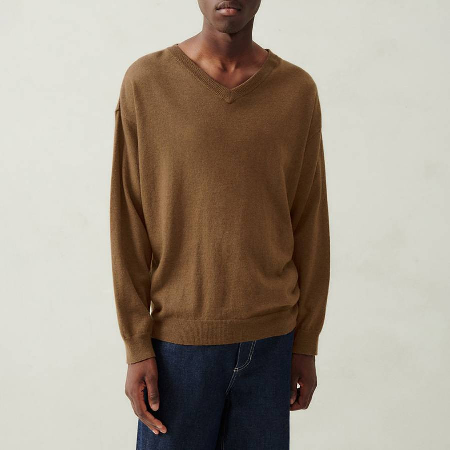 Coffee Wool Blend Jumper