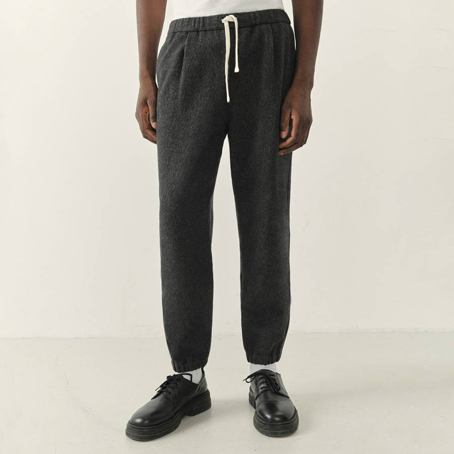 Charcoal Wool Blend Joggers