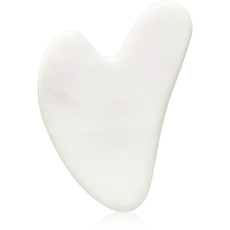 Venoc Guasha white marble massage stone massage tool for face and décolleté 1 pc