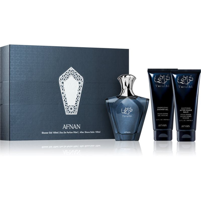 Afnan Turathi Homme Blue gift set for men 3 pc