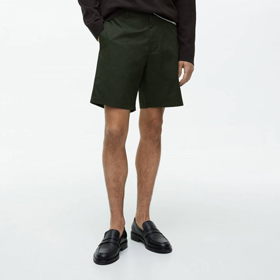 Men's Forest Green Fitted Short