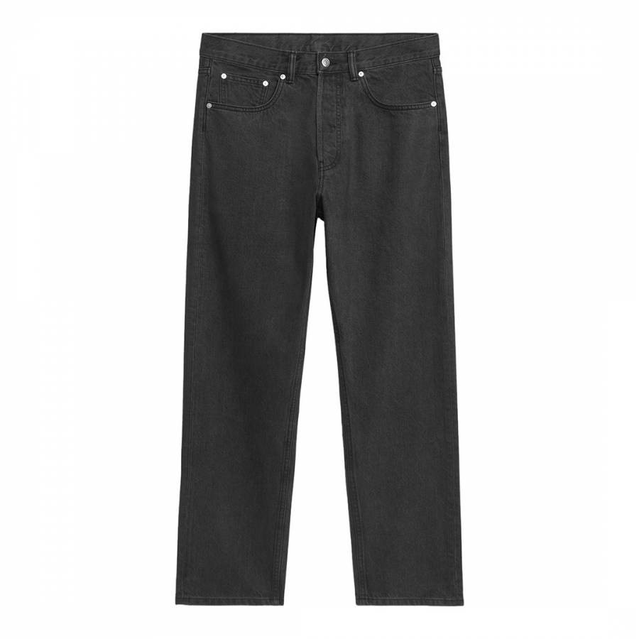 Men's Washed Black Tapered Jeans