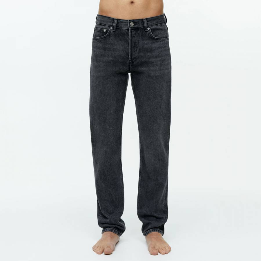 Men's Washed Black Regular Fit Jean