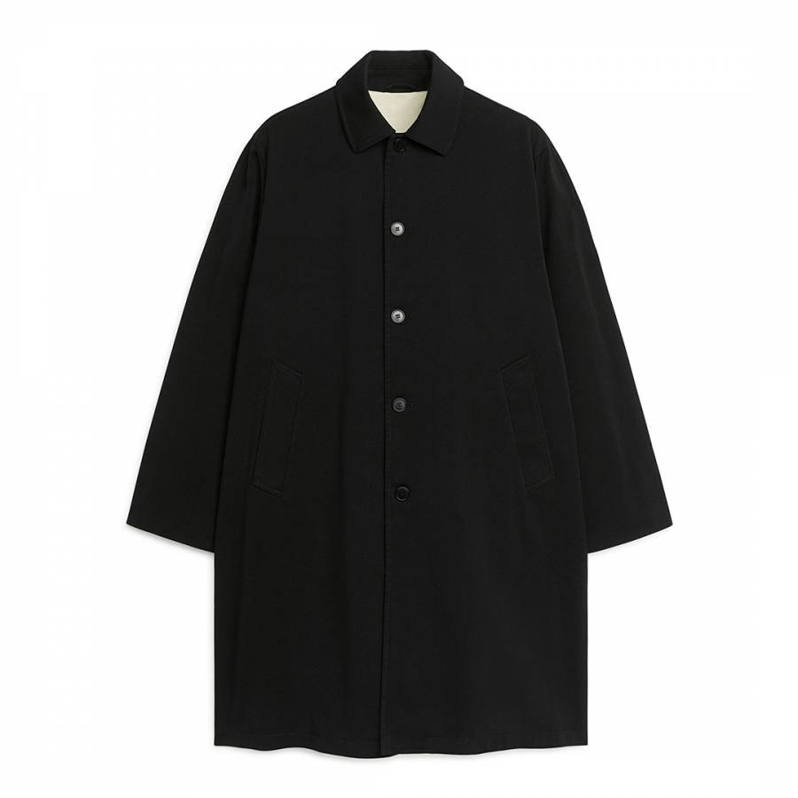 Men's Black Oversized Winter Coat