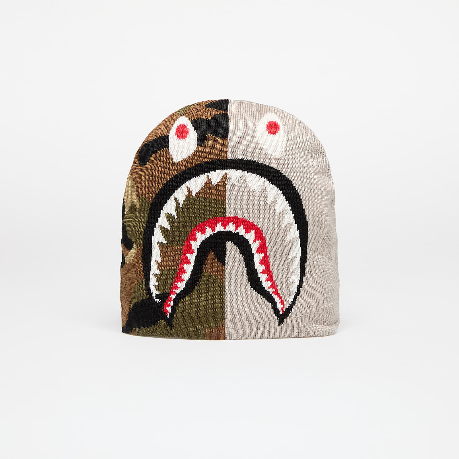 A BATHING APE 1st Shark Knit Hat Gray Universal