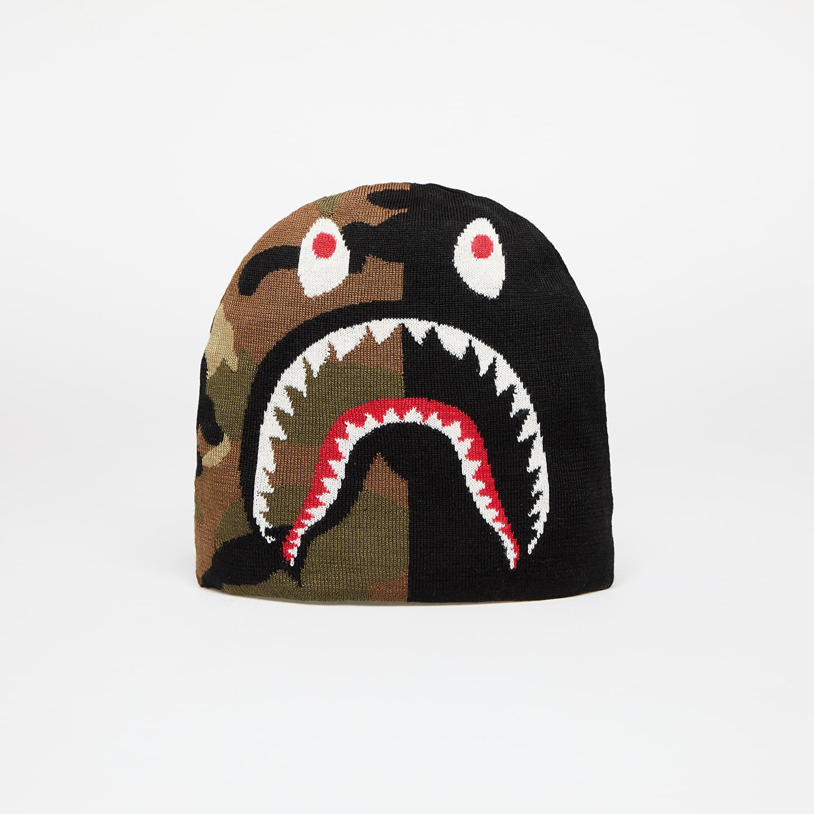 A BATHING APE 1st Shark Knit Hat Black Universal