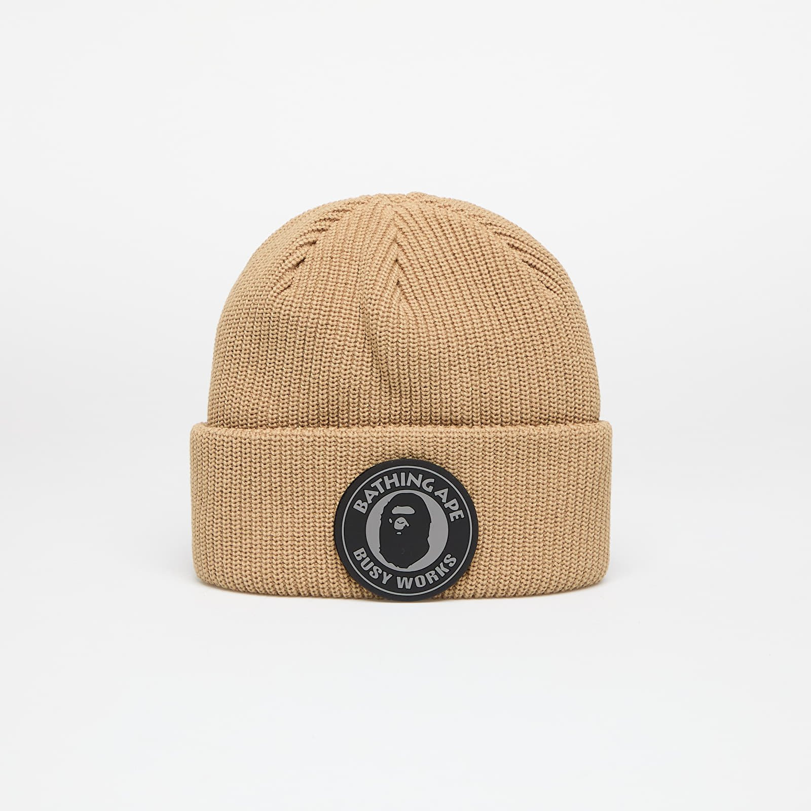 A BATHING APE Busy Work Knit Hat Beige Universal