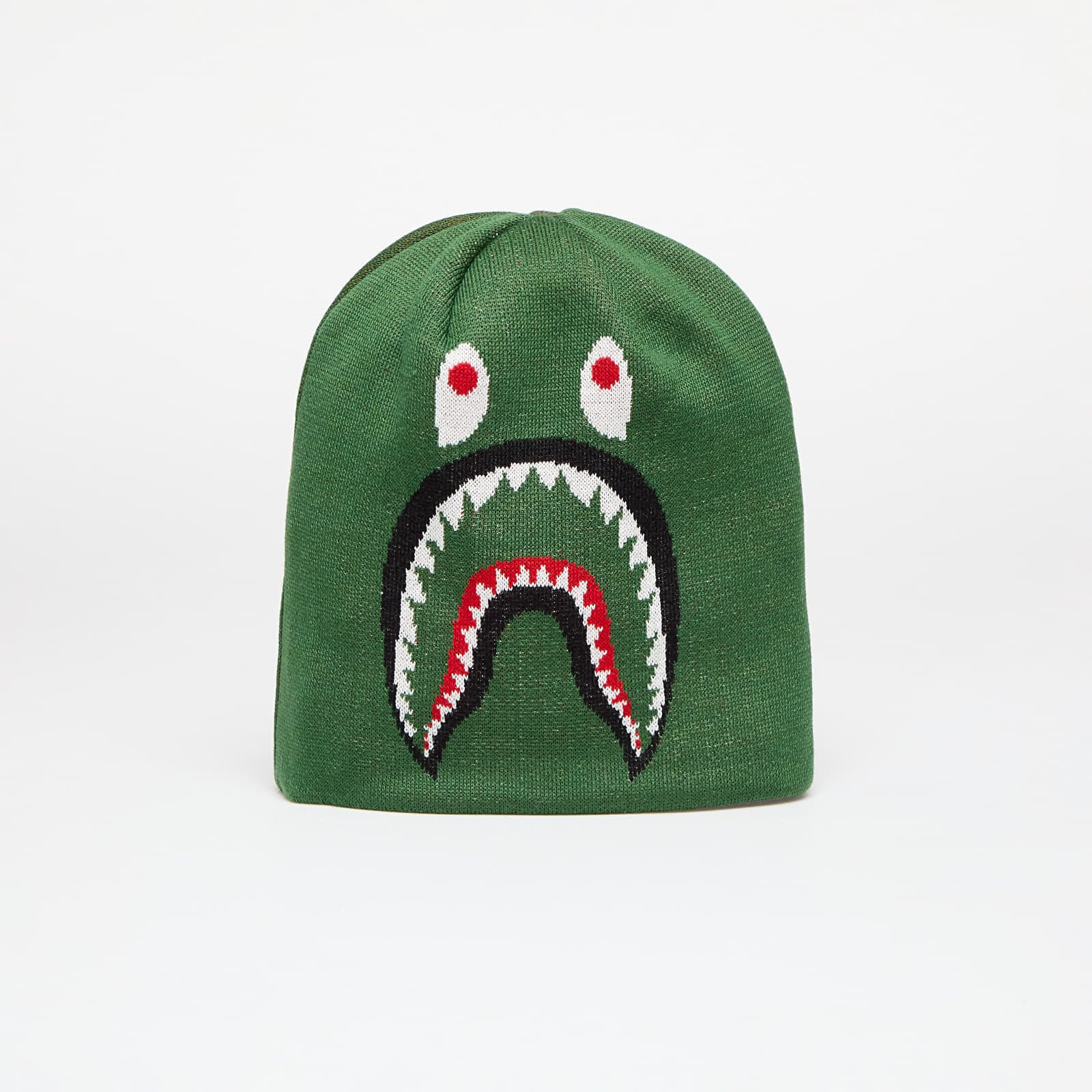 A BATHING APE 2nd Shark Knit Hat Green Universal